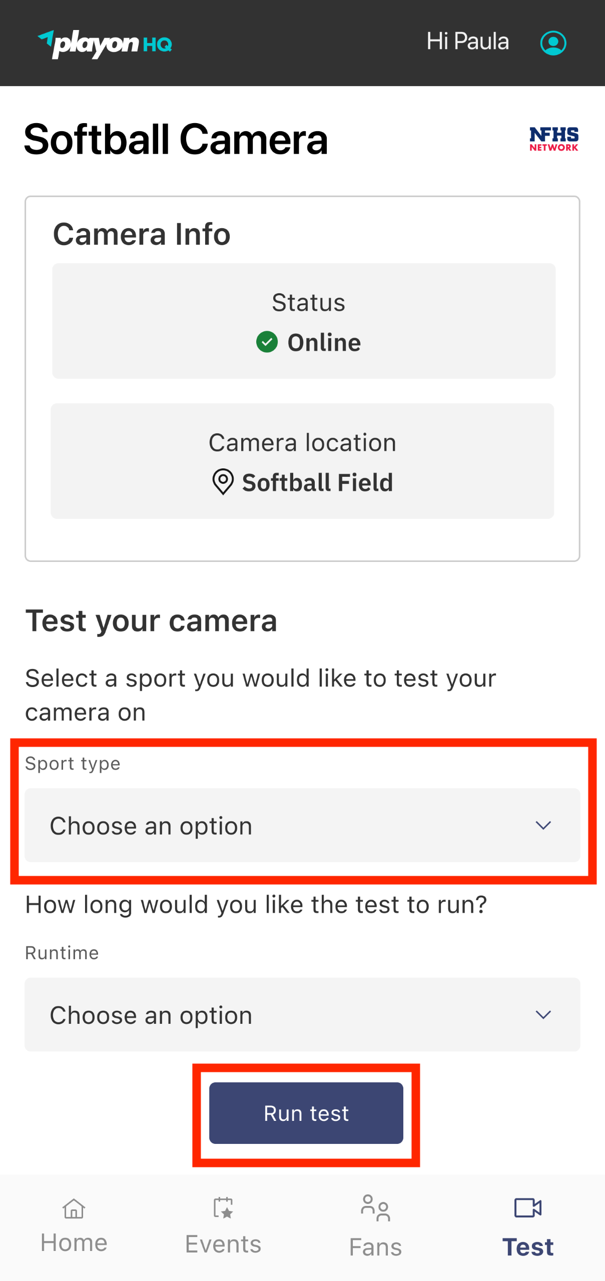 How to Run a Camera Test in Mobile HQ